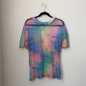 Rainbow mesh tshirt